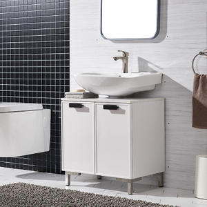 White Solid Wood Bathroom Cabinets