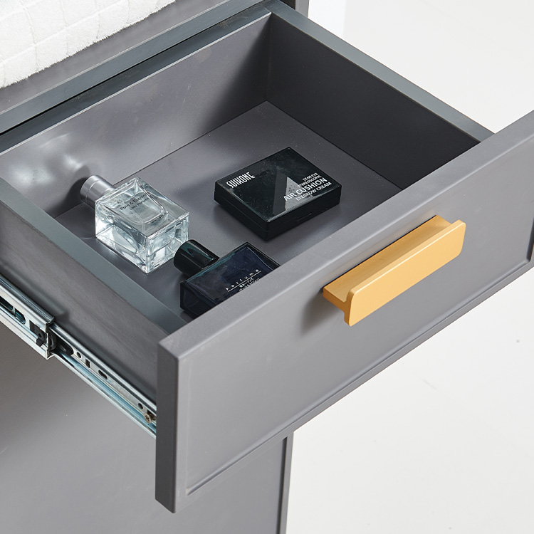 Gray Solid Wood Bathroom Cabinets
