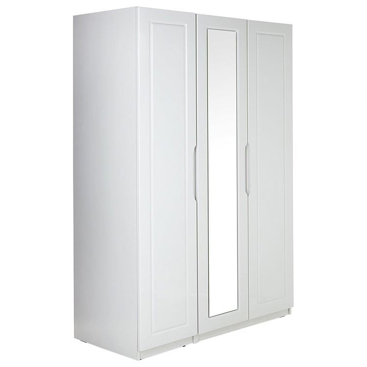 2 Door White Home Furniture MDF Wood Storage Bedroom Cheap Wardrobe