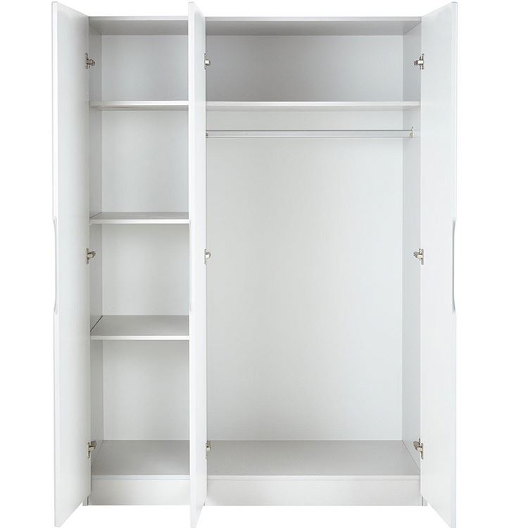 2 Door White Home Furniture MDF Wood Storage Bedroom Cheap Wardrobe