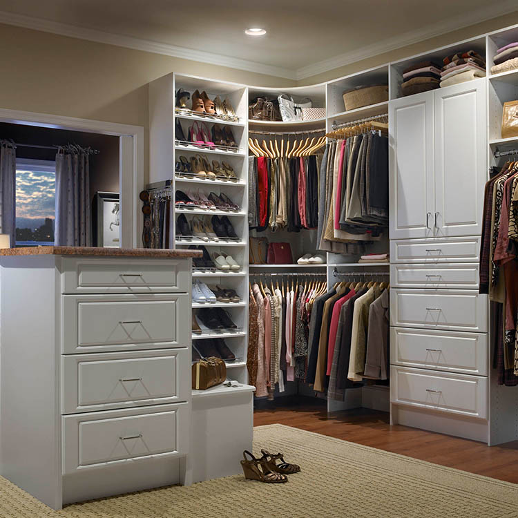 New Design Open System Modern Multilayer Wooden Wardrobe