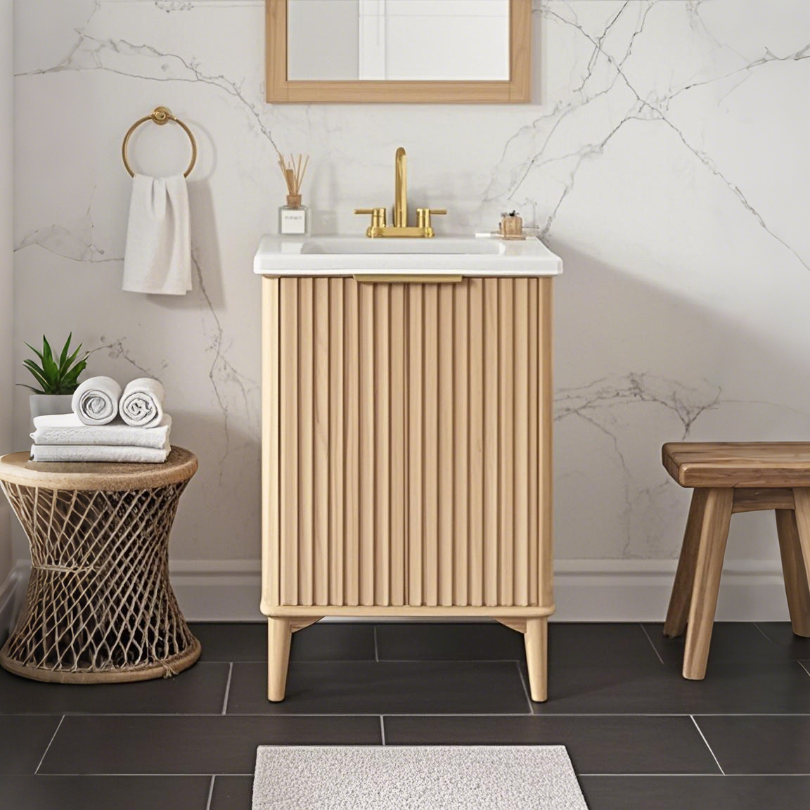 Sleek French bathroom vanity