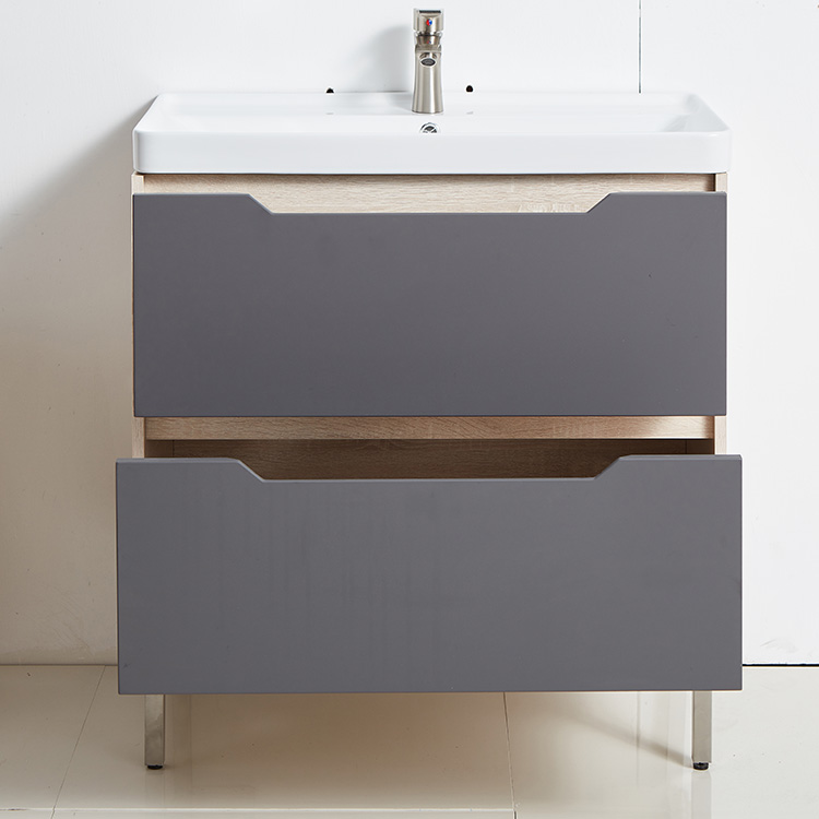 Gray Simple Bathroom Cabinet