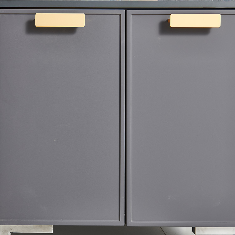 Gray Solid Wood Bathroom Cabinets