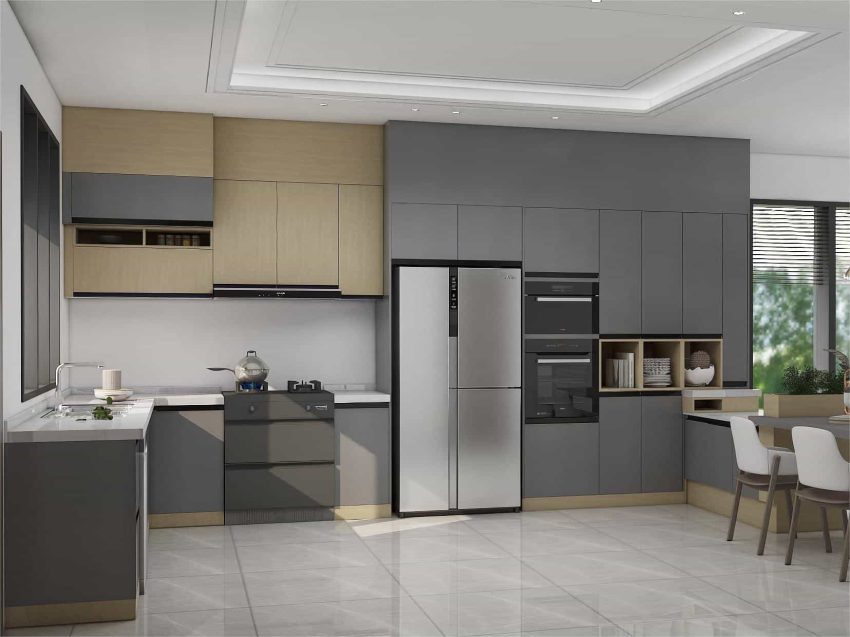 Modern-L-Shaped-Grey-Two-tone-Kitchen-Cabinets-2-850x637-optimized