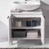 White Solid Wood Bathroom Cabinets