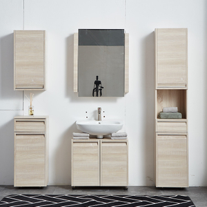 Solid Wood Bathroom Cabinet Combination