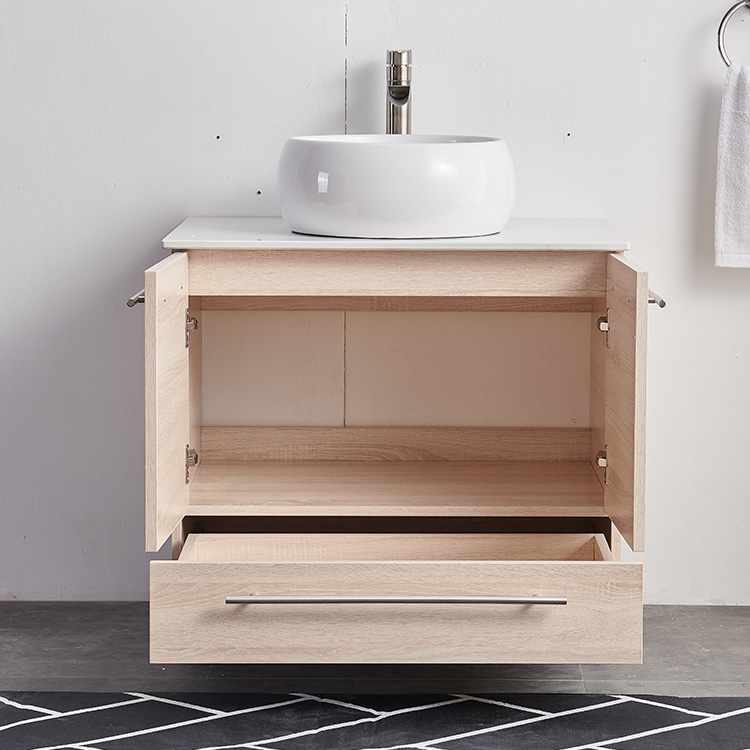 Solid Wood Simple Bathroom Cabinets