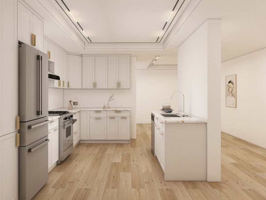 Modern Classic White Shaker Style Wood Kitchen Cabinets