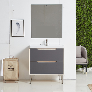 Gray Simple Bathroom Cabinet
