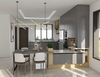 Matte Grey Frameless Kitchen Cabinets