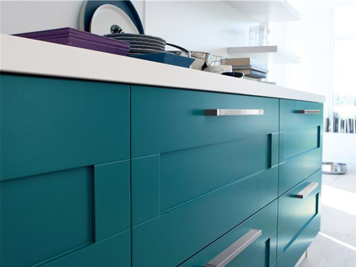 Solid wood painted kitchen cabinets